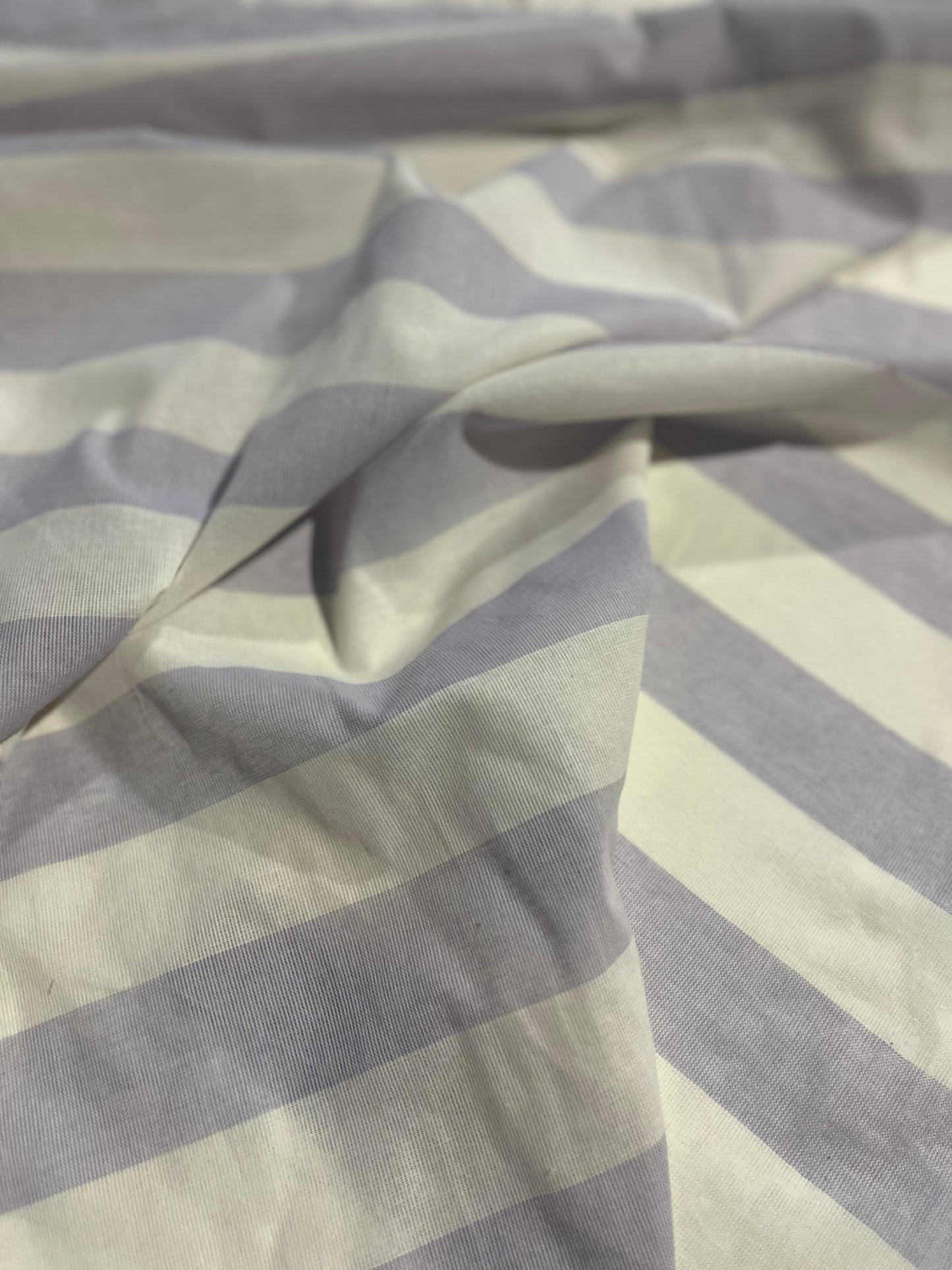 AMOS 030 woven cotton gaze stripe lilac