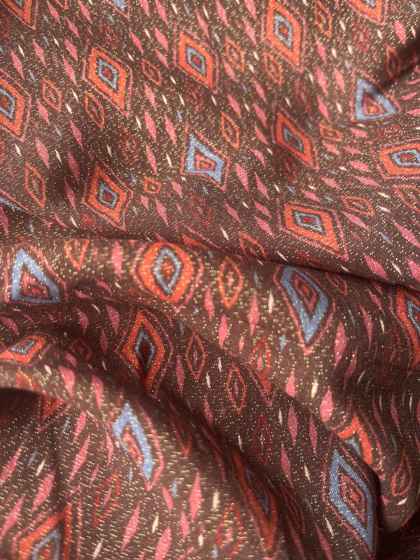 ATILLA 018 viscose lurex tribal triangles