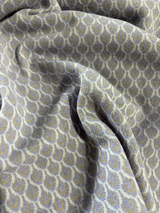 DANTE 063 jersey jacquard lilac/sand geometrical design