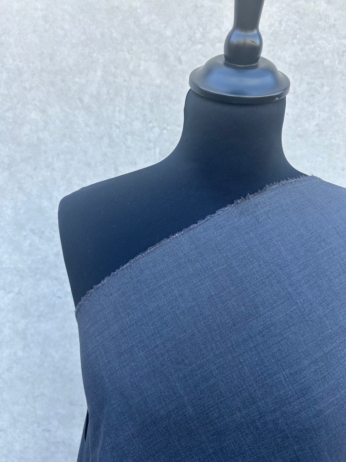 PREM10033 tone on tone suiting stripe Loro Piana black