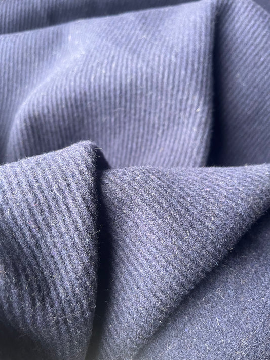 ATILLA 019 heavy woolen coat fabric tricotine navy