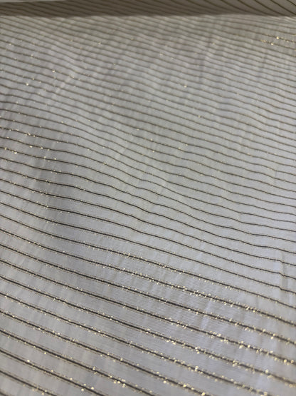PC DANTE 064 viscose/silk stripes white/gold