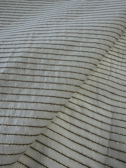 PC DANTE 064 viscose/silk stripes white/gold