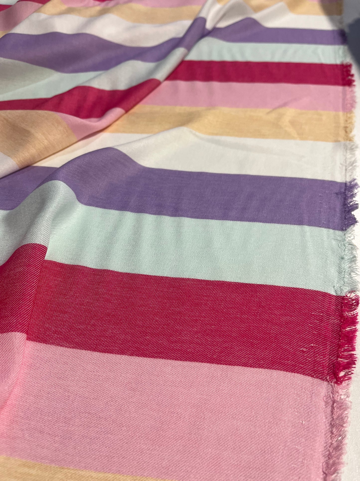 AMOS 028 woven cotton/viscose stripes