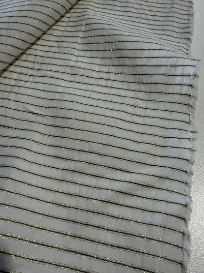 PC DANTE 064 viscose/silk stripes white/gold
