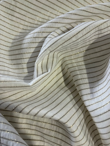 PC DANTE 064 viscose/silk stripes white/gold