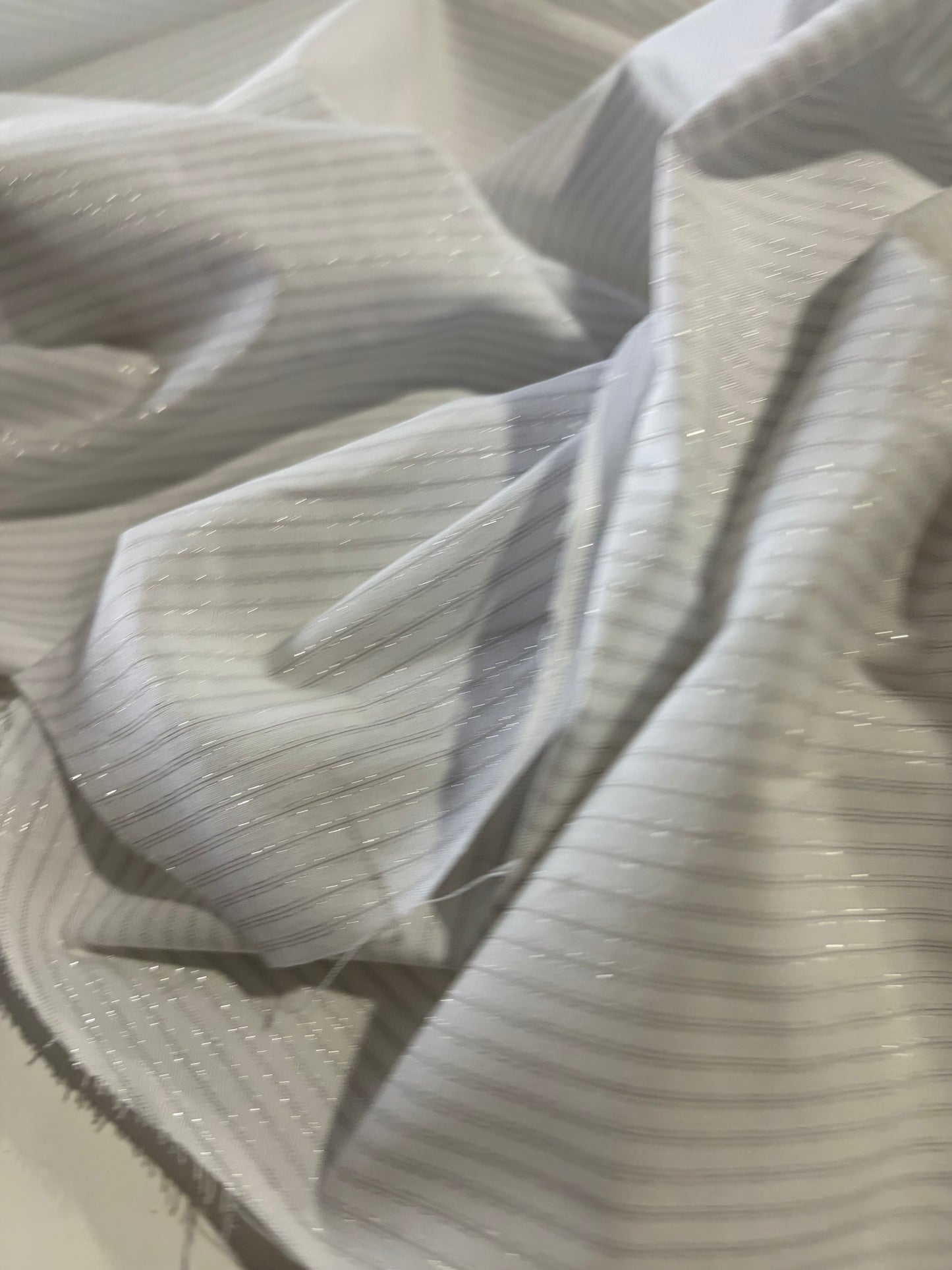 DANTE 065 viscose/silk stripes white/silver