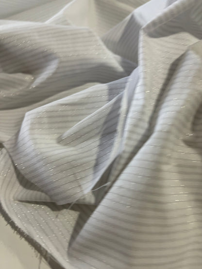 PC DANTE 065 viscose/silk stripes white/silver