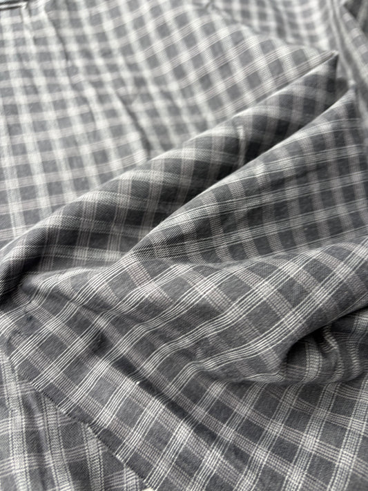 DARREN 023 grey checkered shirting cotton