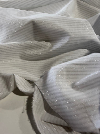 PC DANTE 065 viscose/silk stripes white/silver