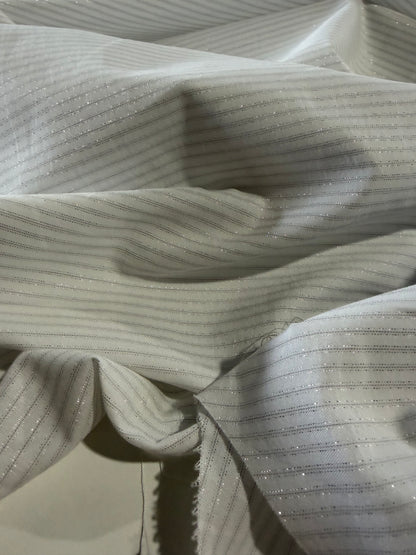 PC DANTE 065 viscose/silk stripes white/silver