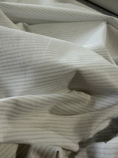 PC DANTE 065 viscose/silk stripes white/silver