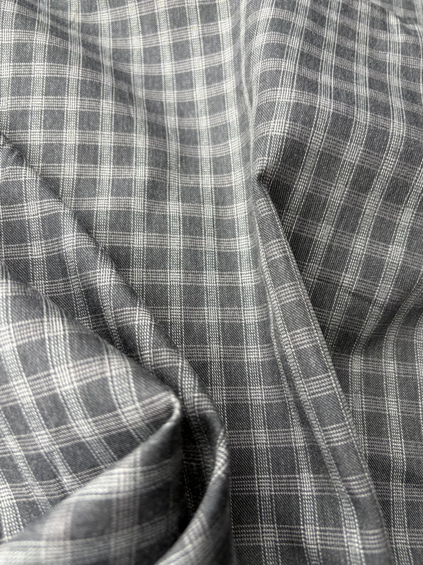 DARREN 023 grey checkered shirting cotton