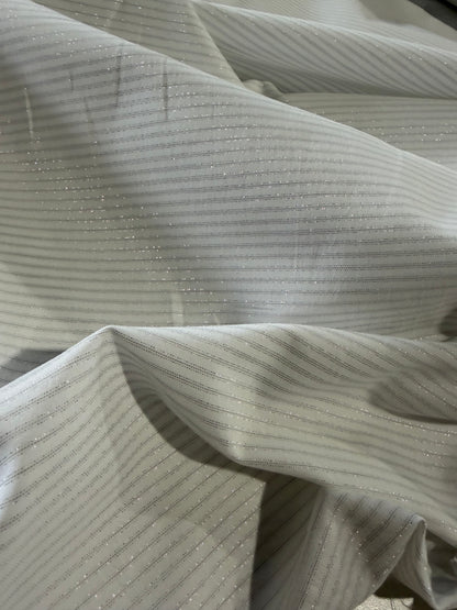 PC DANTE 065 viscose/silk stripes white/silver