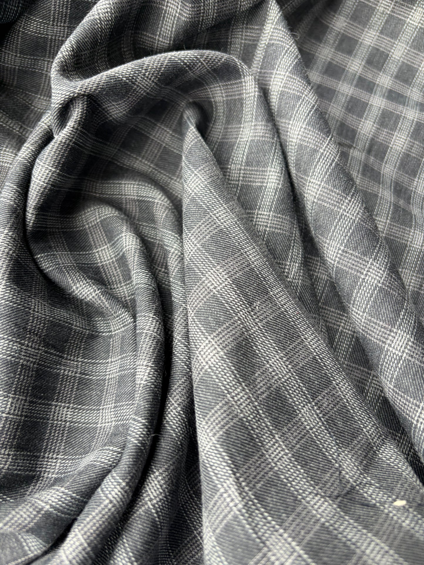 DARREN 023 grey checkered shirting cotton