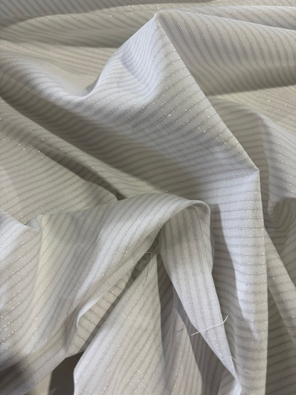 PC DANTE 065 viscose/silk stripes white/silver