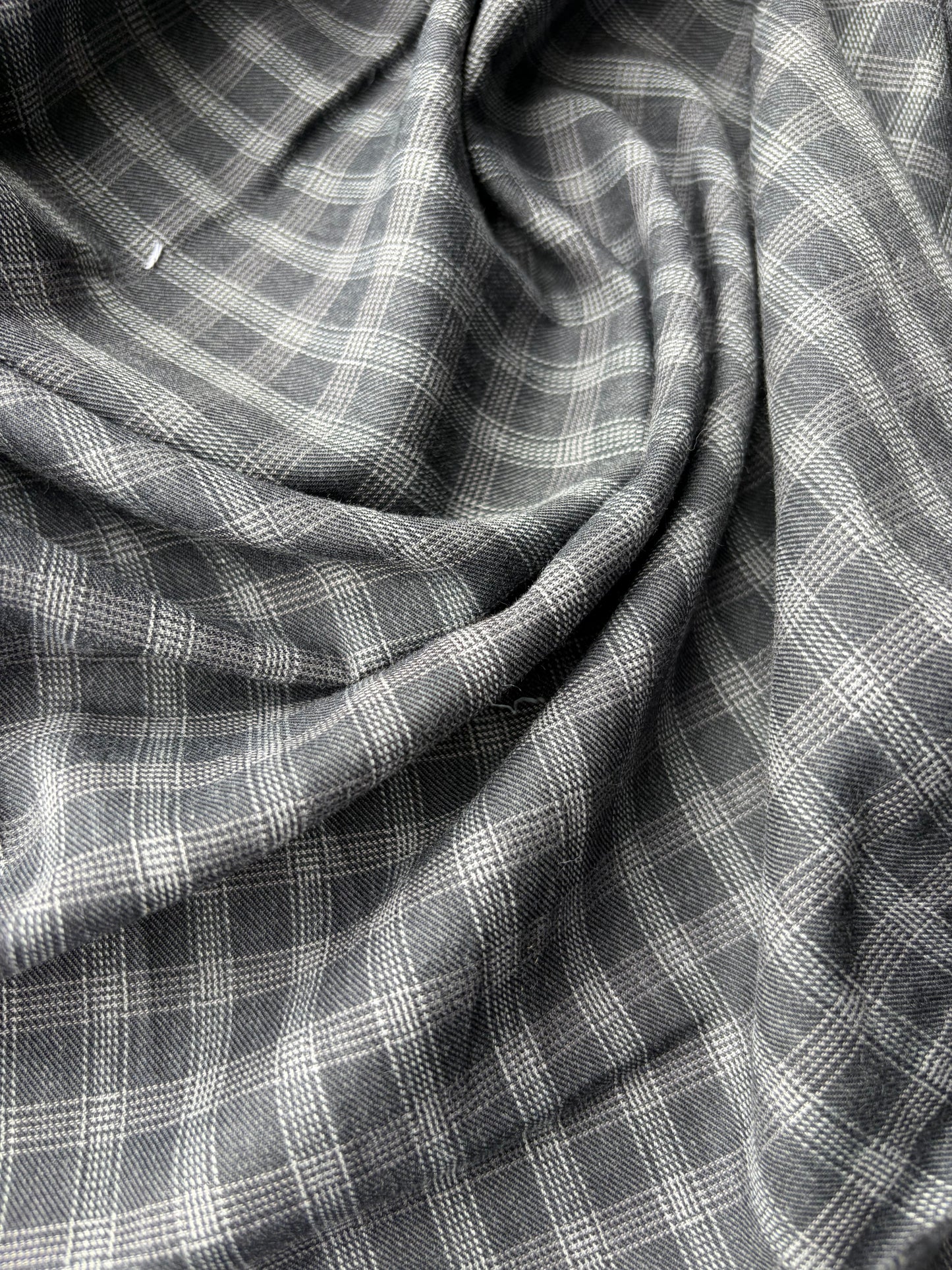 DARREN 023 grey checkered shirting cotton