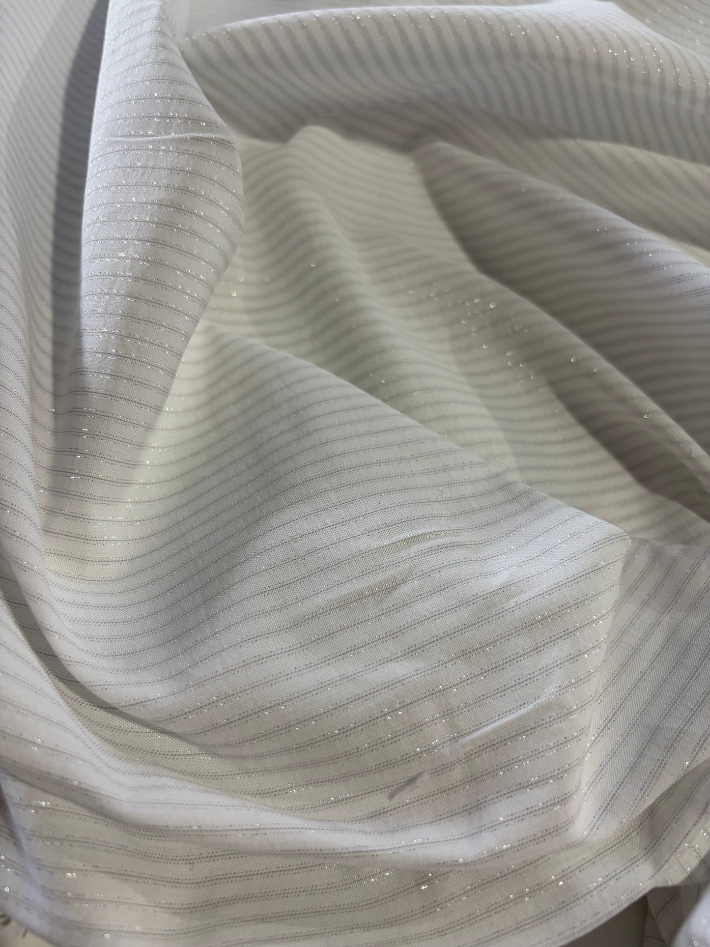 DANTE 065 viscose/silk stripes white/silver