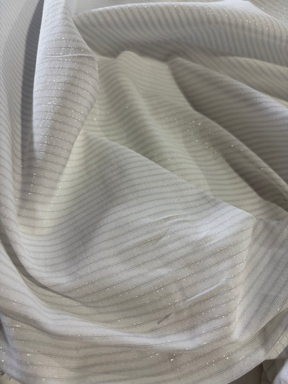PC DANTE 065 viscose/silk stripes white/silver