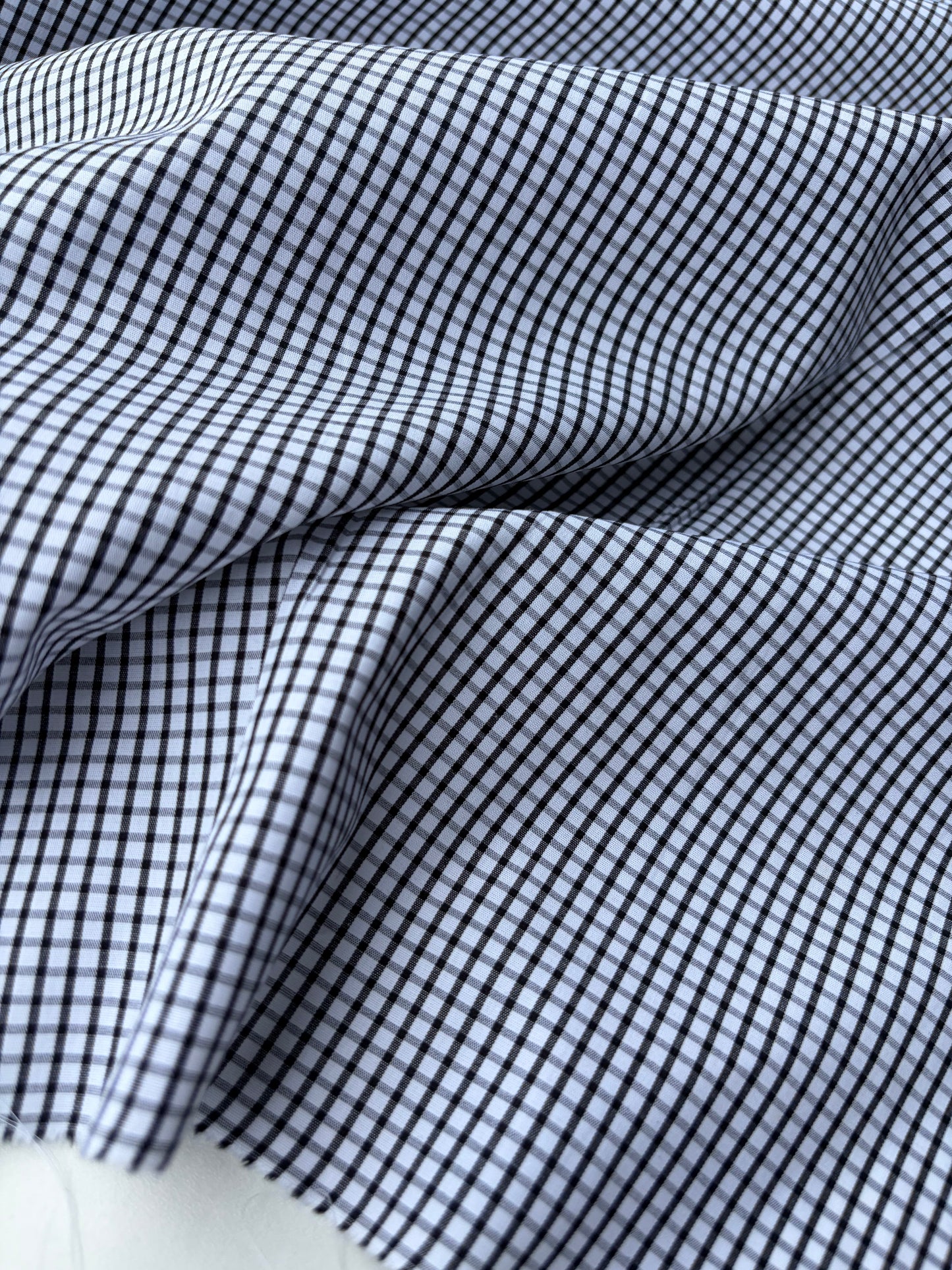 DARREN 024 black/white checkered shirting cotton