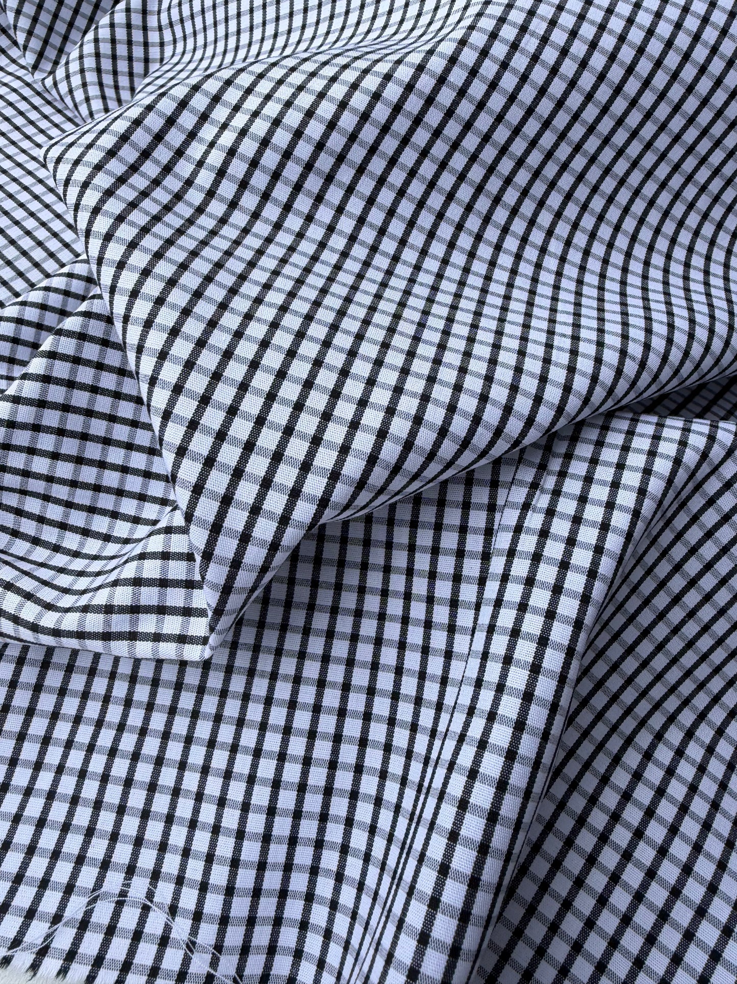 DARREN 024 black/white checkered shirting cotton