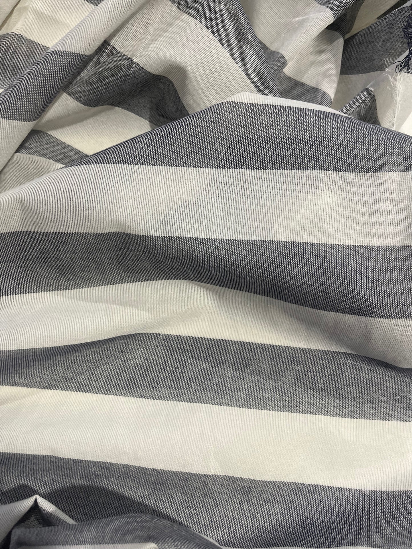 AMOS 025 woven cotton gaze stripe navy