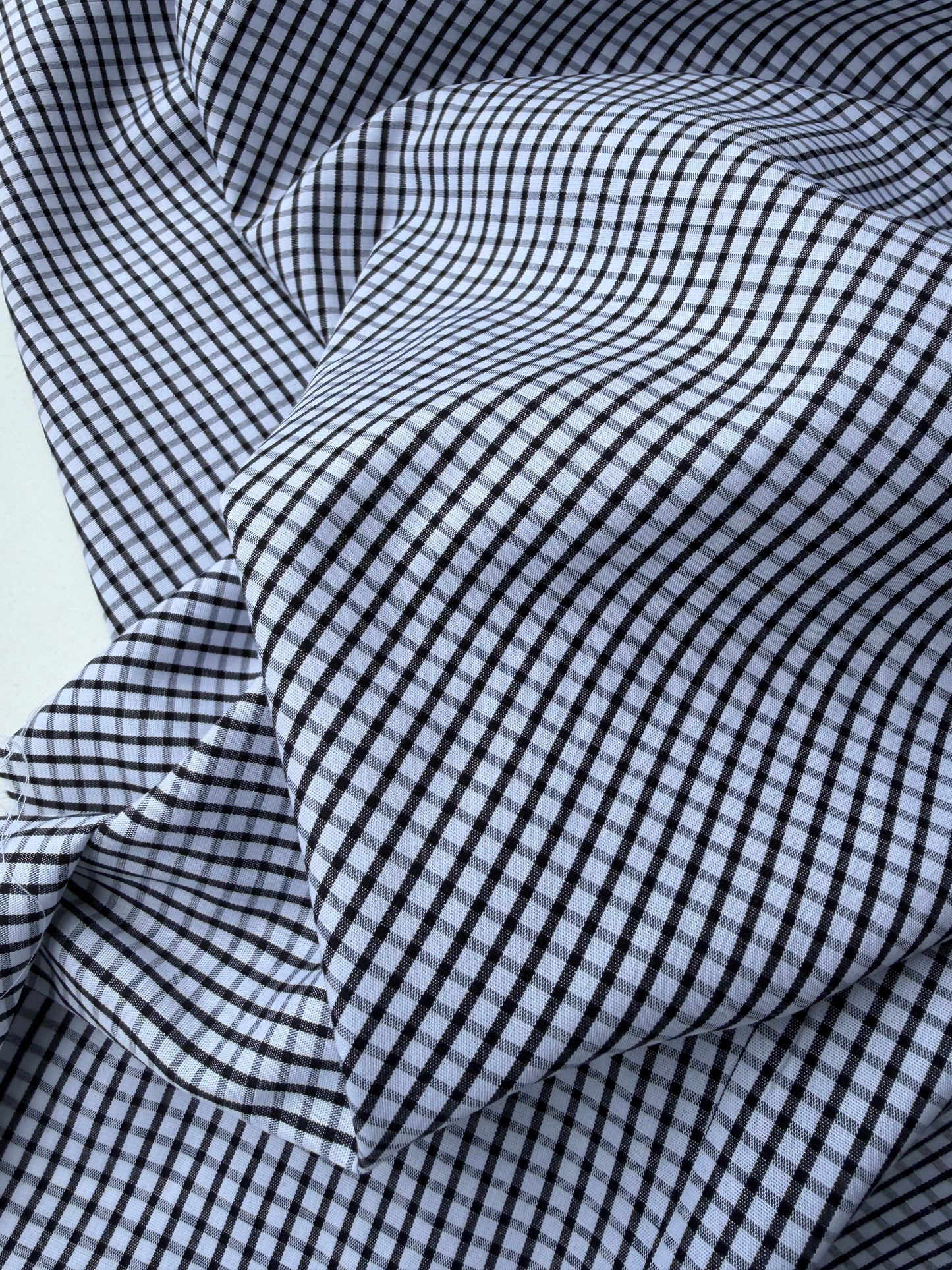 DARREN 024 black/white checkered shirting cotton
