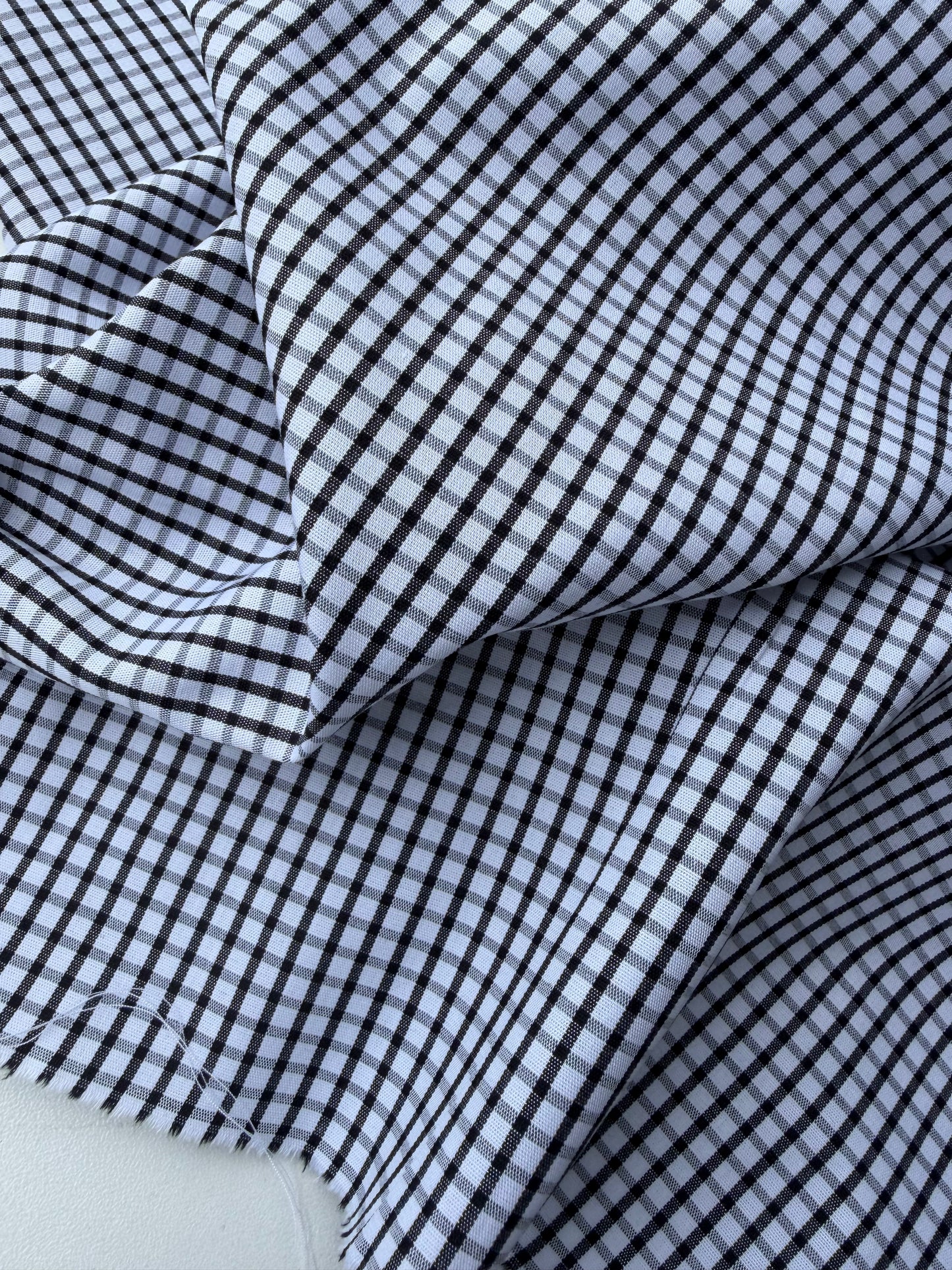 DARREN 024 black/white checkered shirting cotton