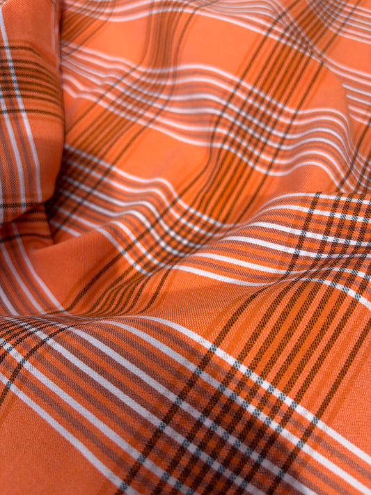DANTE 067 cotton bengaline checks orange