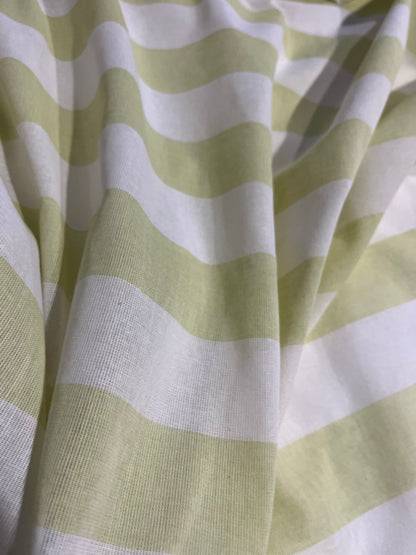 PC AMOS 024 woven cotton gaze stripe lime