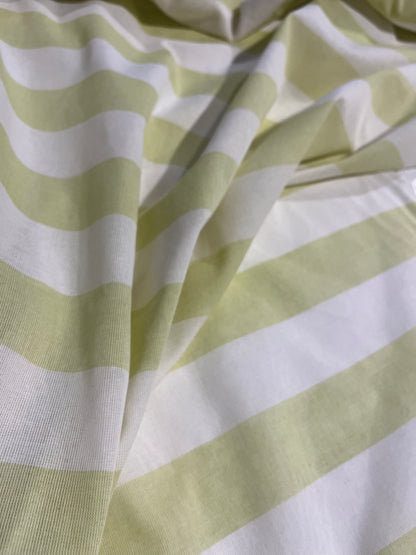 PC AMOS 024 woven cotton gaze stripe lime
