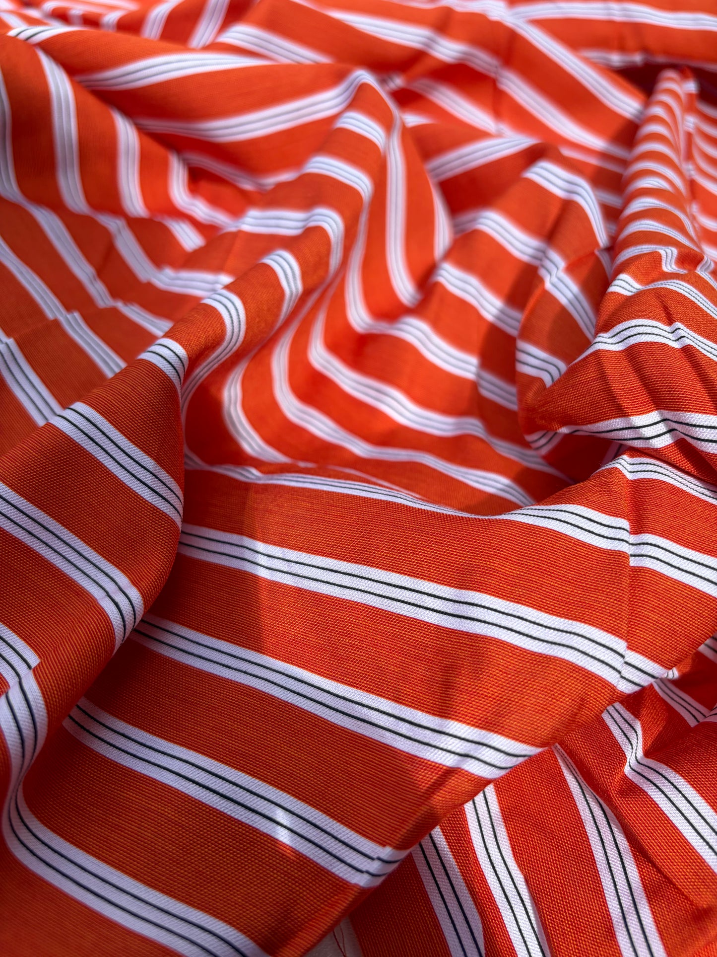 PC DANTE 068 cotton shirting stripes orange