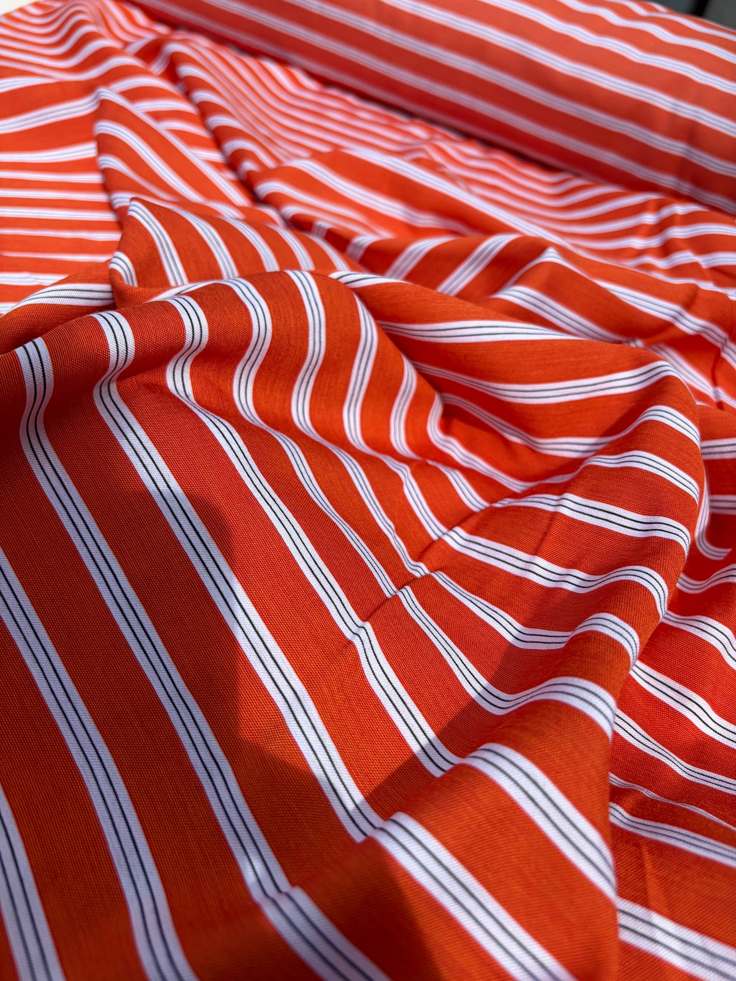 PC DANTE 068 cotton shirting stripes orange