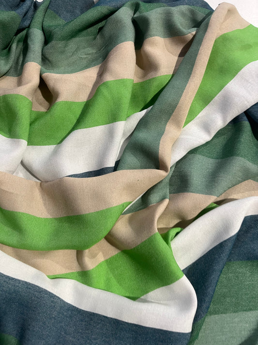 AMOS 023 woven cotton/viscose stripes