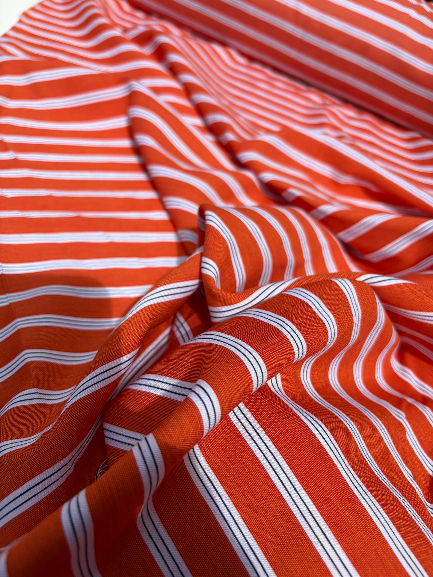 PC DANTE 068 cotton shirting stripes orange