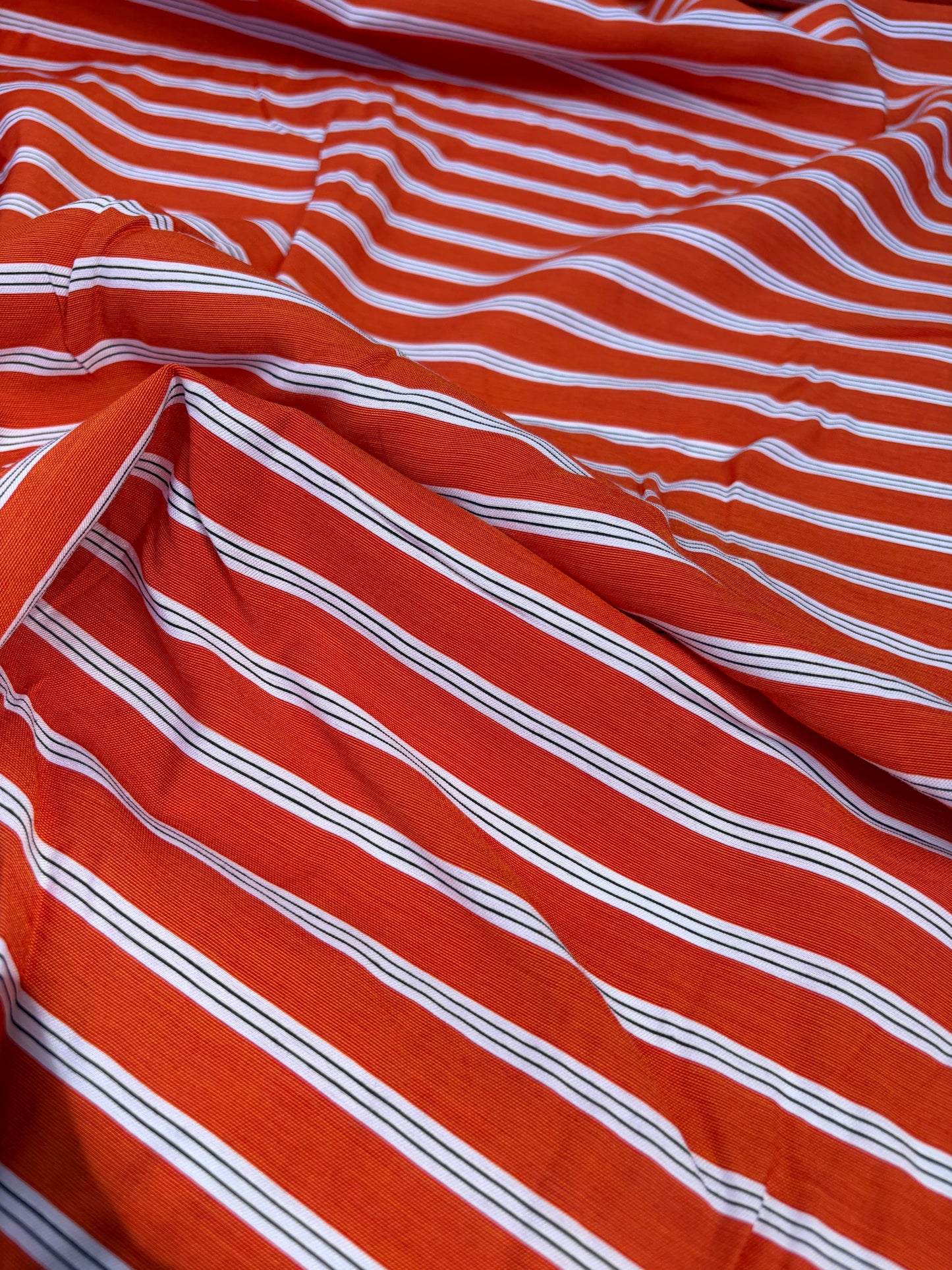 PC DANTE 068 cotton shirting stripes orange