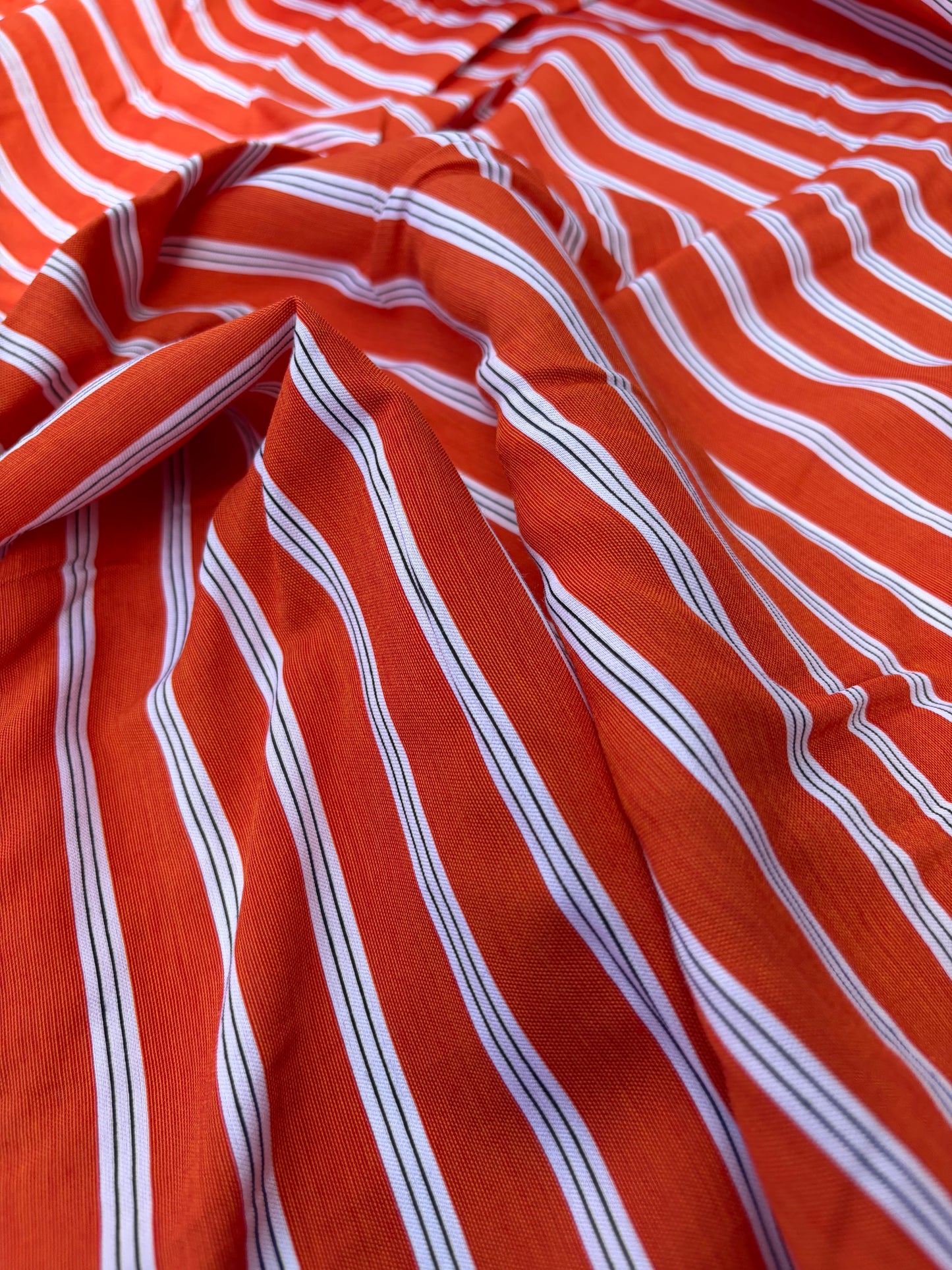 PC DANTE 068 cotton shirting stripes orange