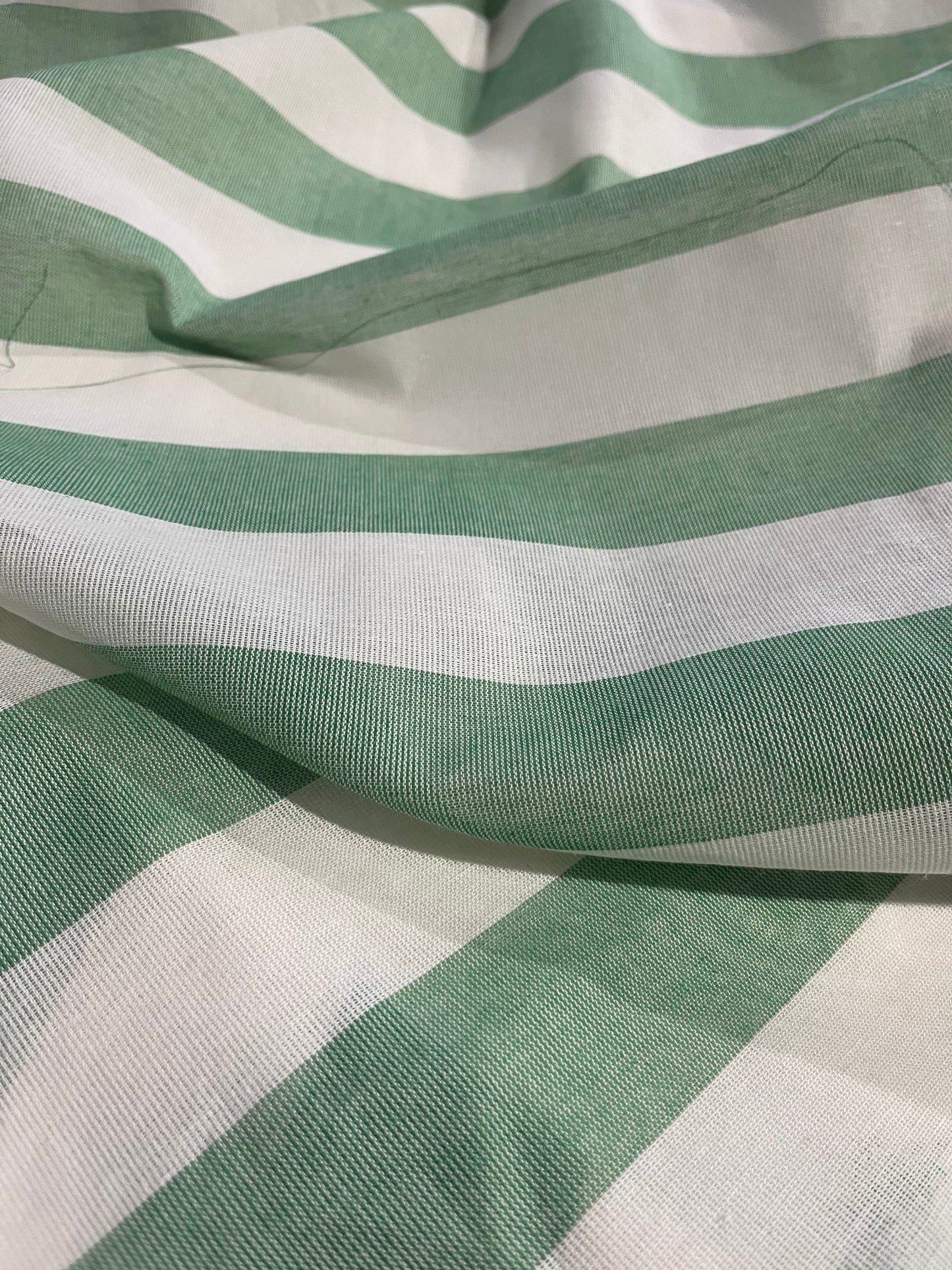 AMOS 022 woven cotton gaze stripe grass