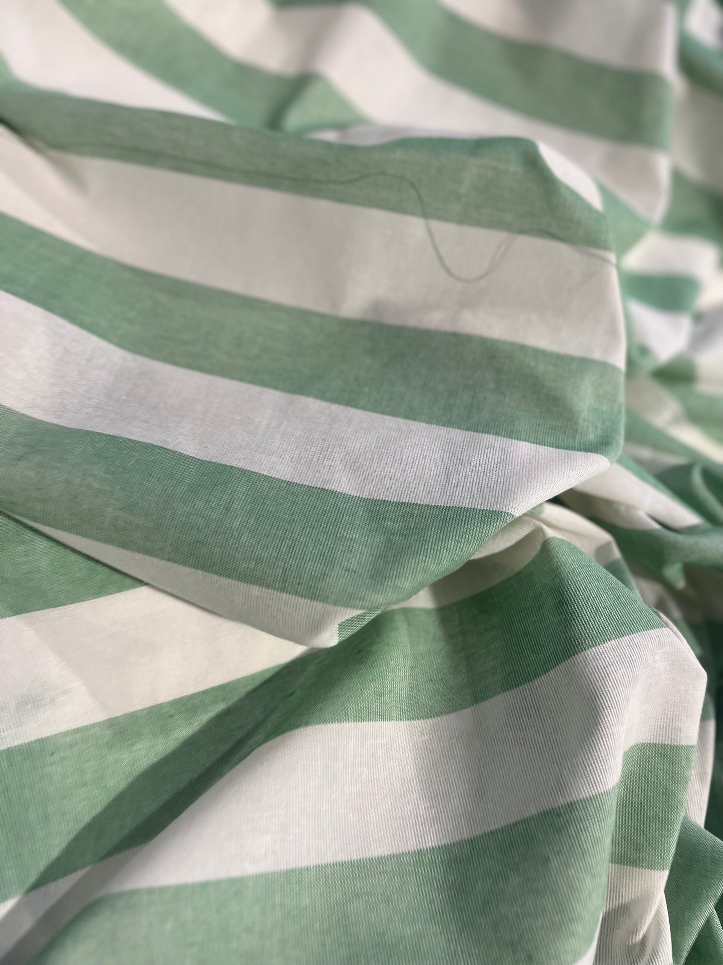 AMOS 022 woven cotton gaze stripe grass