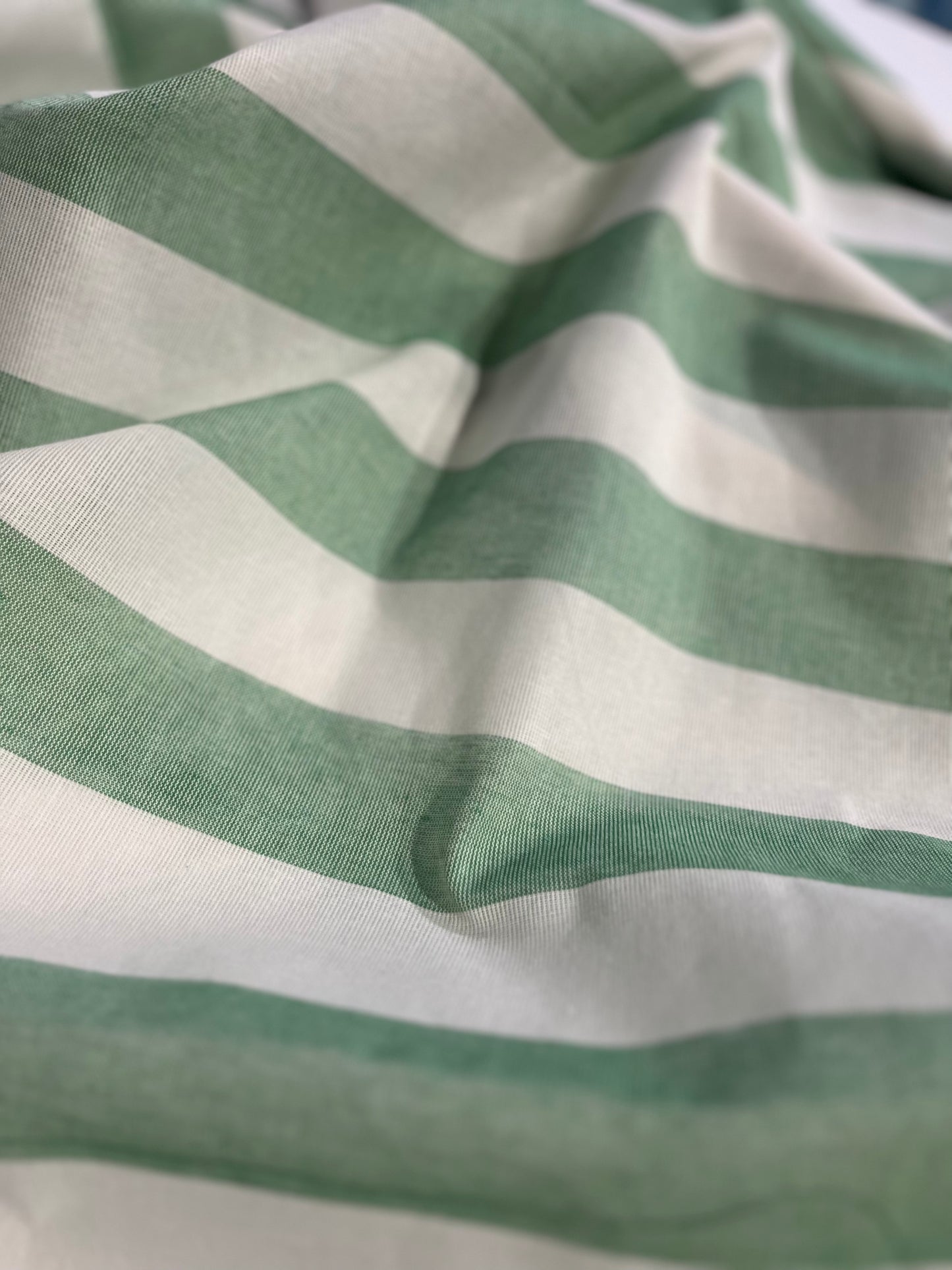 AMOS 022 woven cotton gaze stripe grass