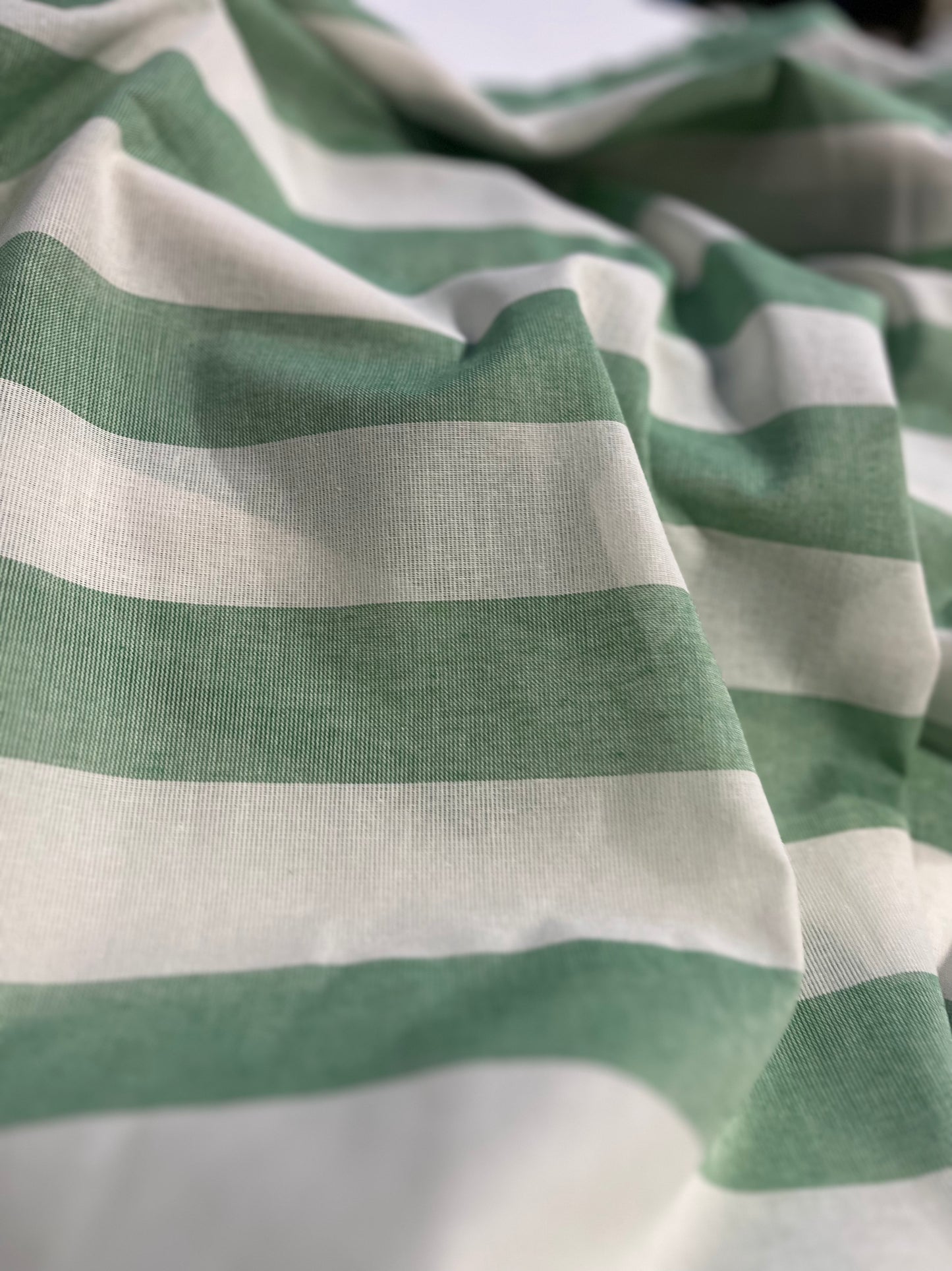 AMOS 022 woven cotton gaze stripe grass