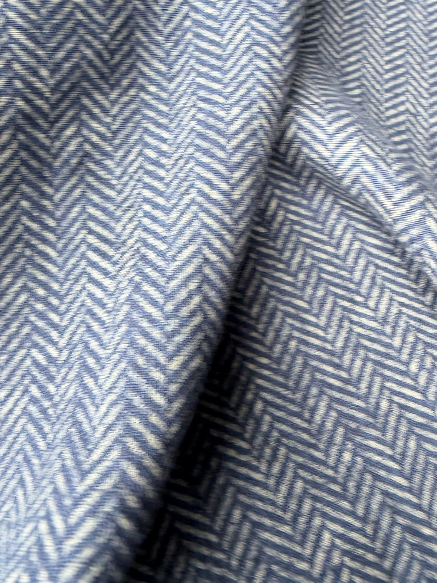 DARREN 027 washed linen with herringbone print