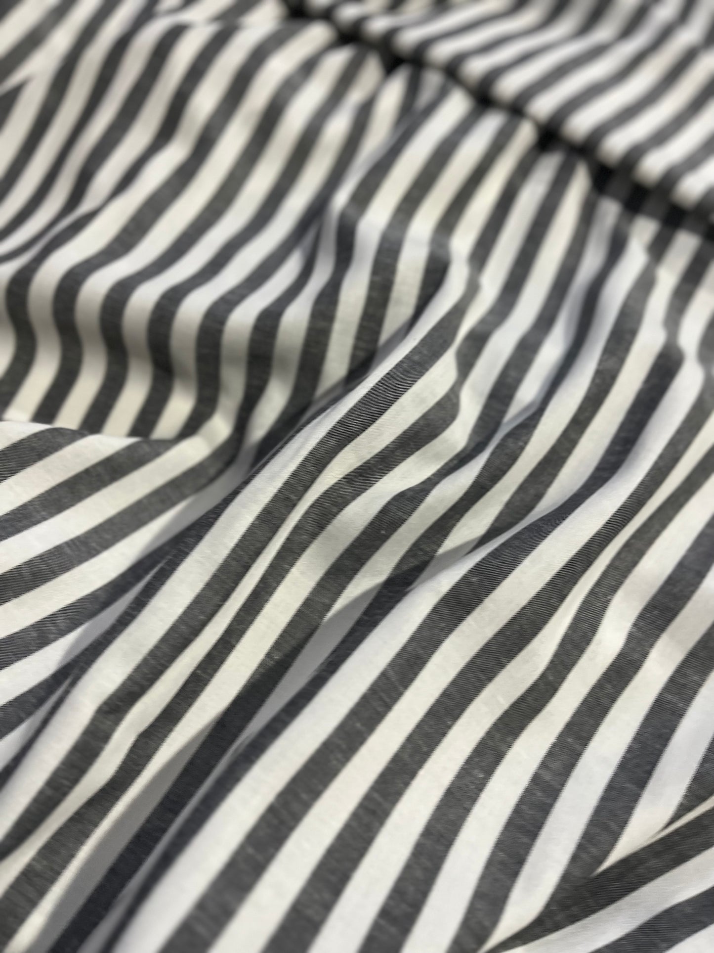 PC AMOS 021 woven cotton/line stripe black/white