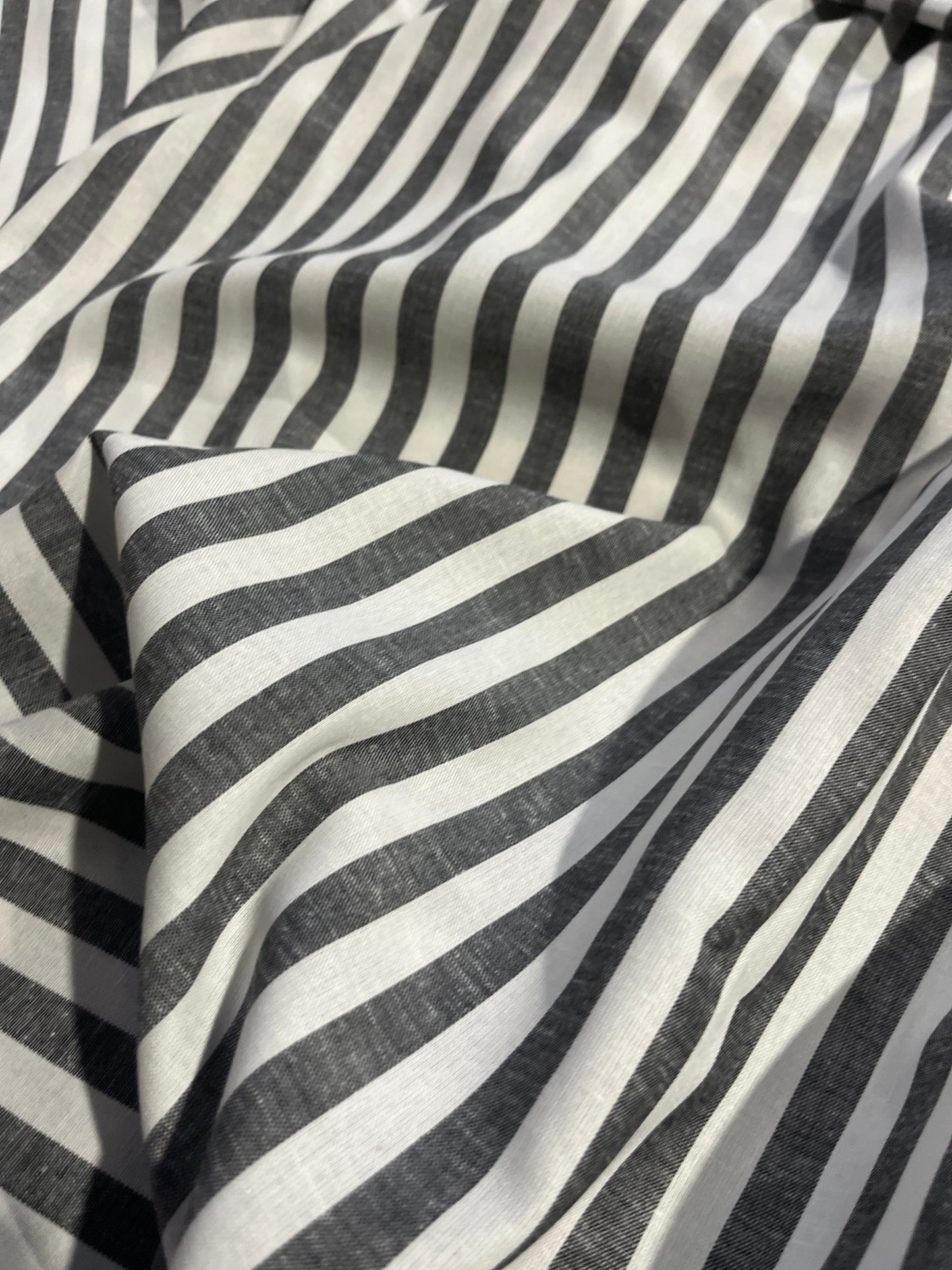 PC AMOS 021 woven cotton/line stripe black/white