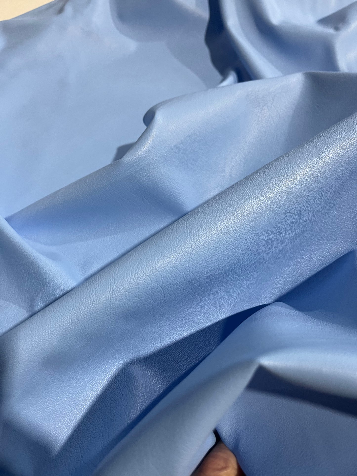 ECOPELLE light blue faux leather