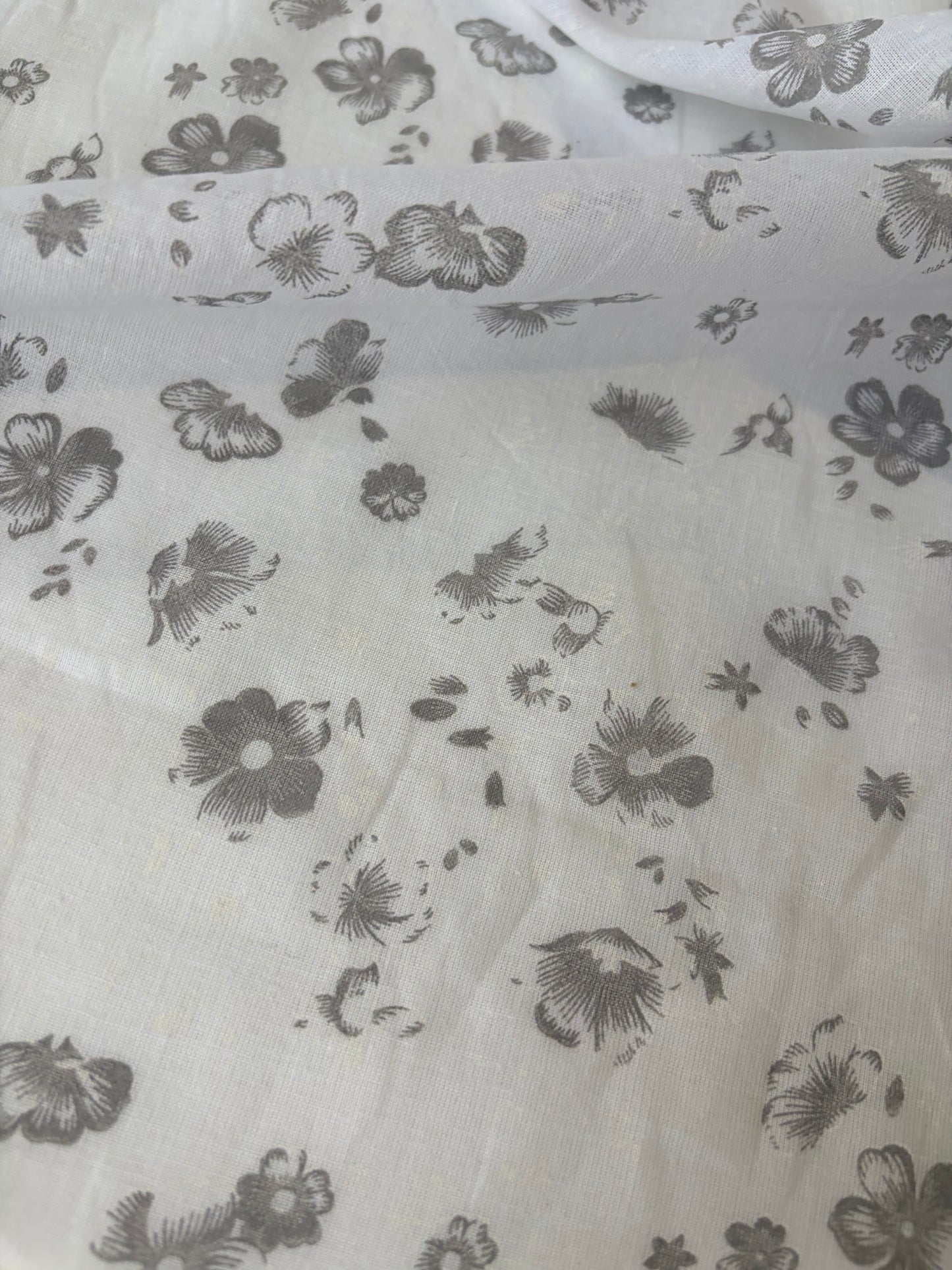 PAZZO 003 cotton voile white/grey print