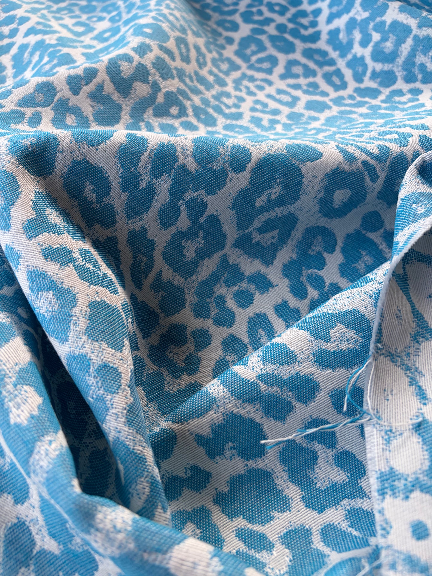 TOTO 003 cotton jacquard animalier aqua