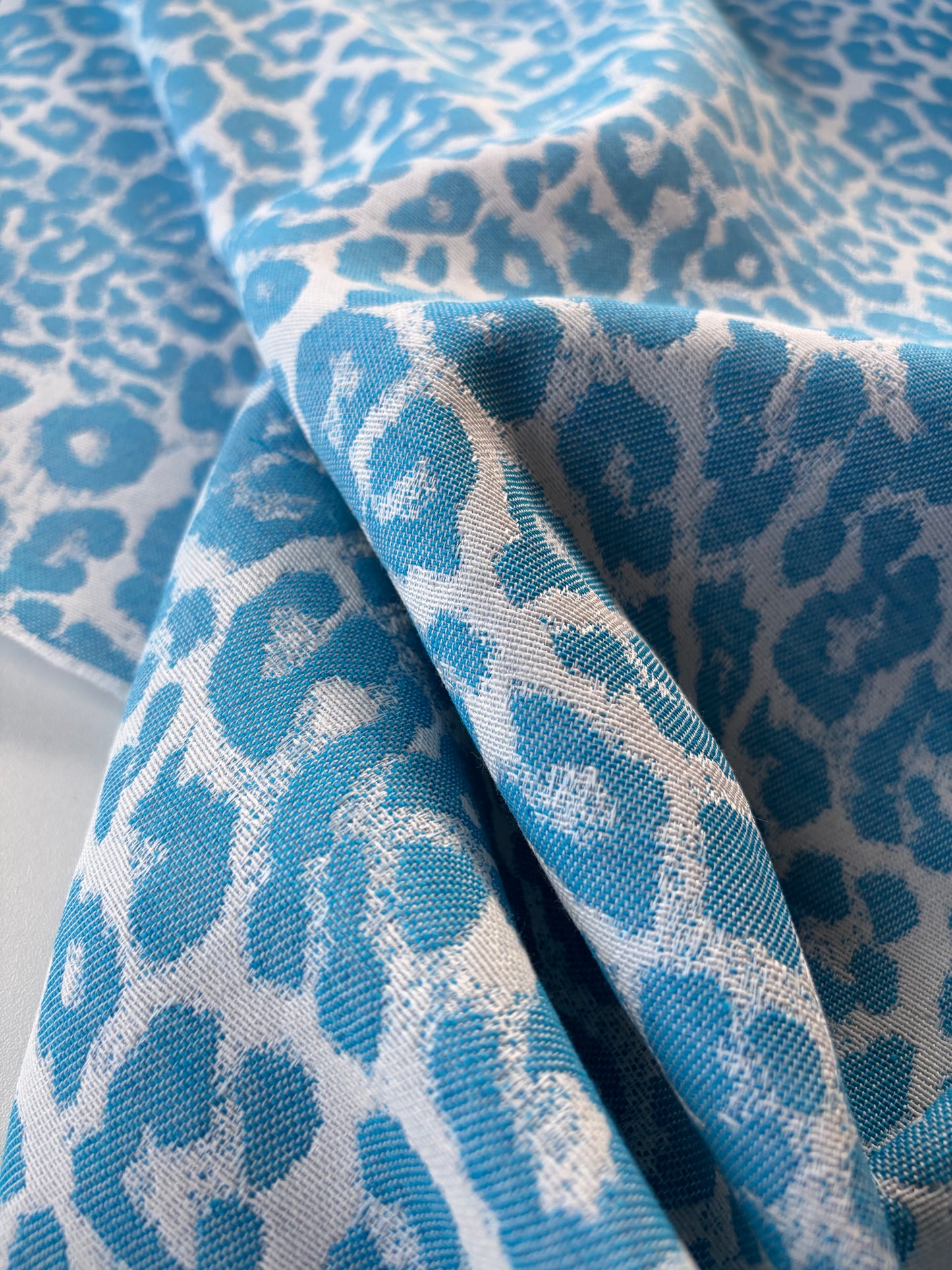 TOTO 003 cotton jacquard animalier aqua