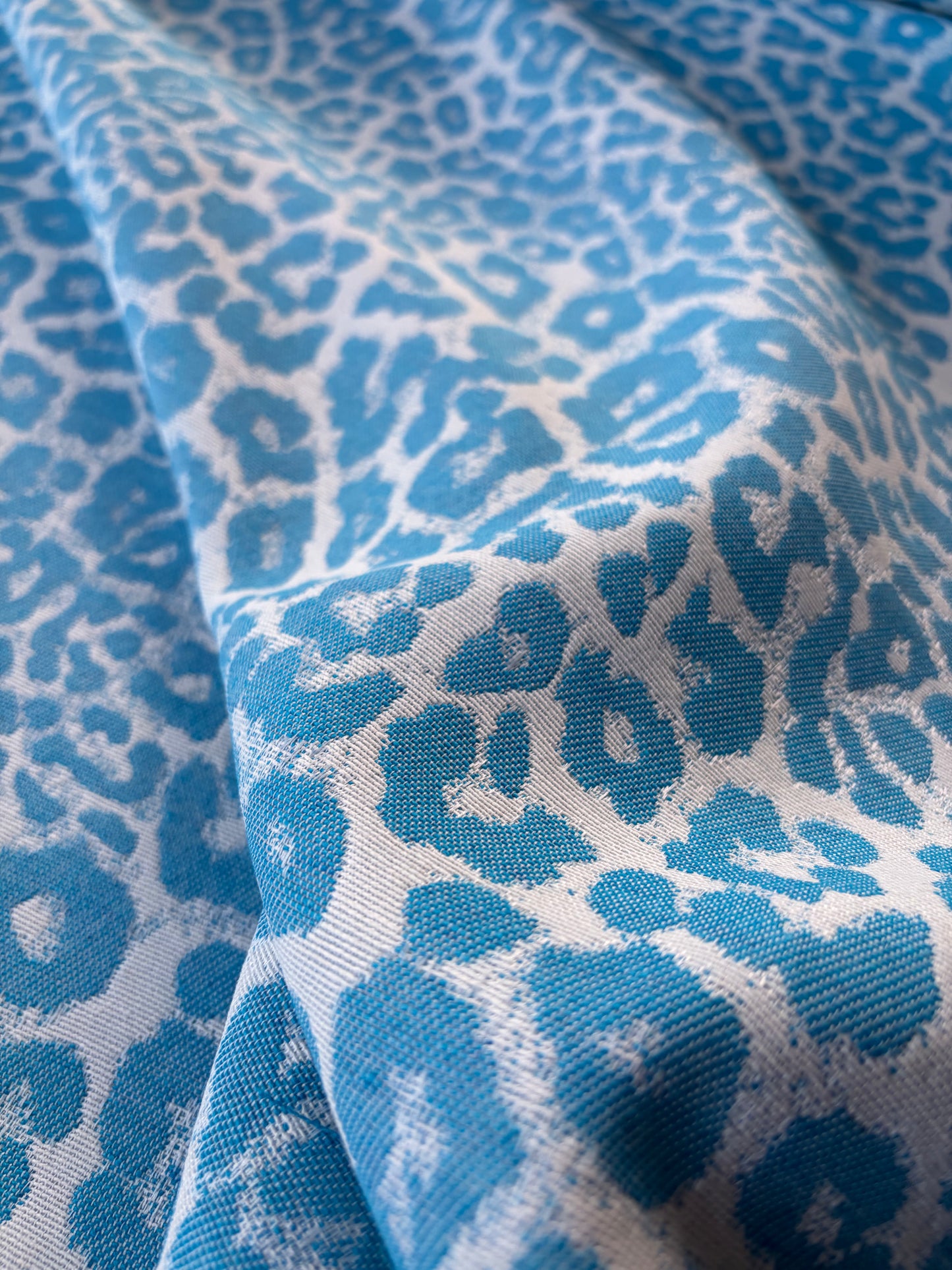 TOTO 003 cotton jacquard animalier aqua