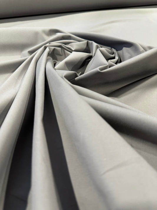 Poplin stretch gris souris